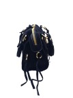 Soleil Chic Daisy Vegan Petit Sac Suede Noir