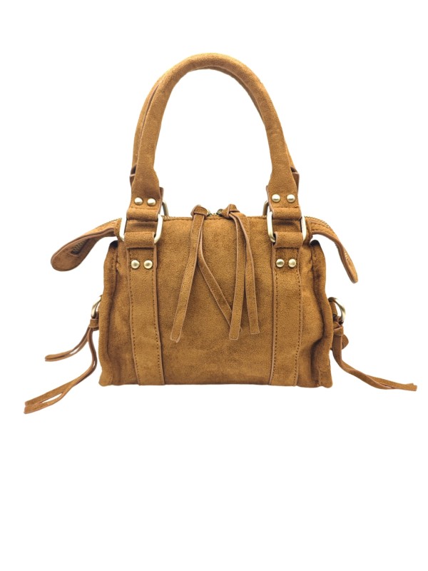 Soleil Chic Daisy Vegan Petit Sac Suede Camel