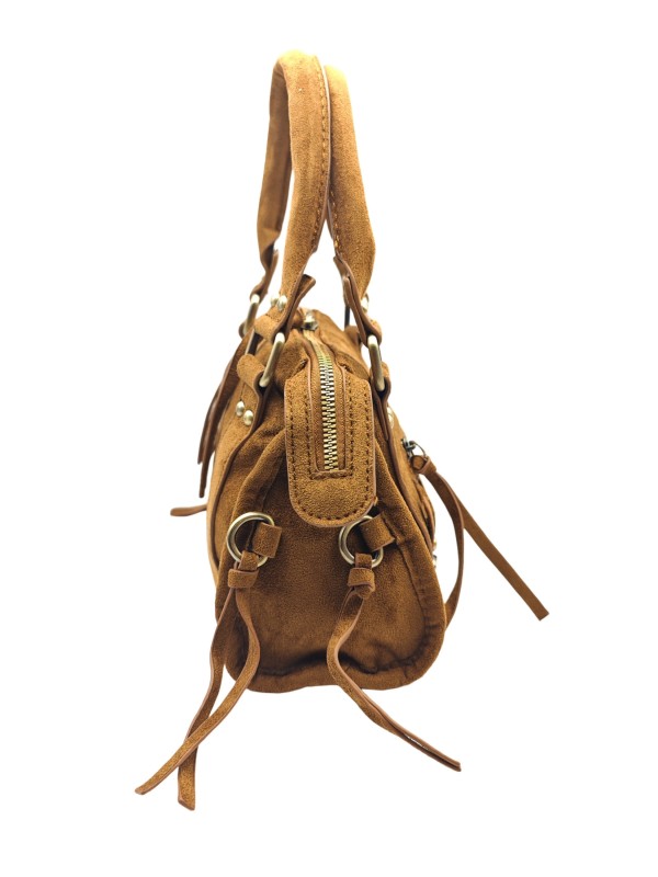 Soleil Chic Daisy Vegan Petit Sac Suede Camel