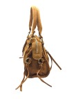 Soleil Chic Daisy Vegan Petit Sac Suede Camel