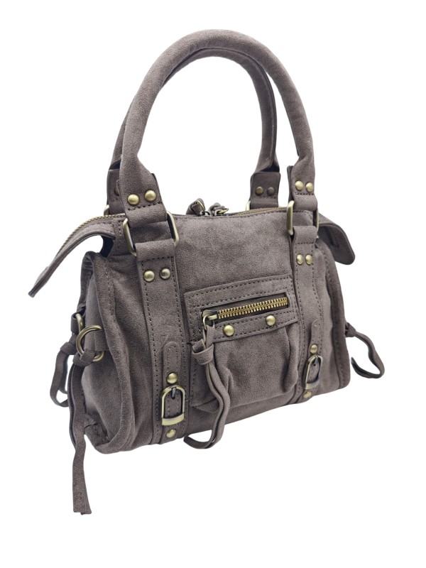 Soleil Chic Daisy Vegan Petit Sac Suede Taupe