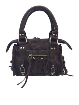 Soleil Chic Daisy Vegan Petit Sac Suede Marron