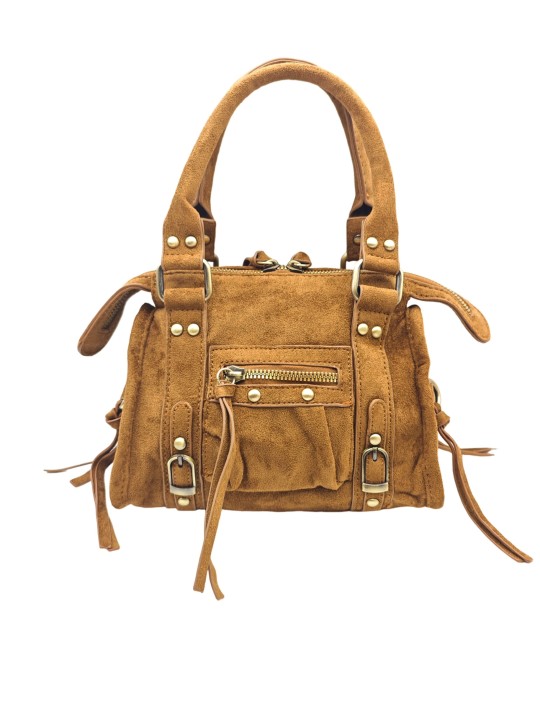Soleil Chic Daisy Vegan Petit Sac Suede Camel