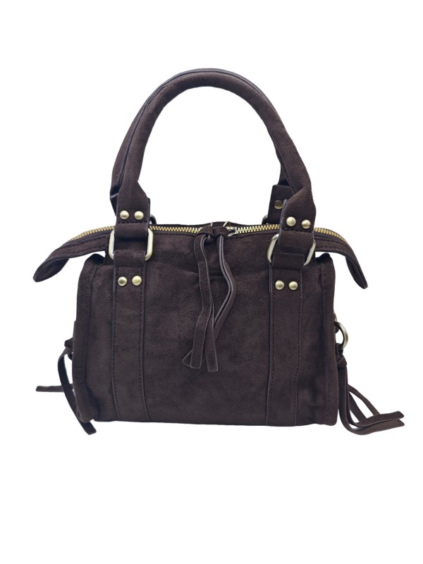 Soleil Chic Daisy Vegan Petit Sac Suede Marron