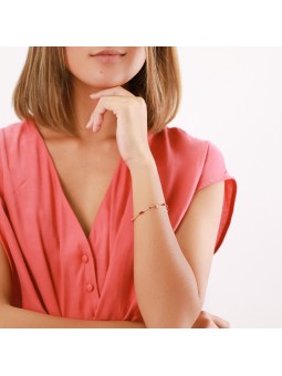 LES COMPLICES-KARIBA bracelet extensible rouge Franck Herval