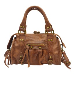 Soleil Chic Petit Sac Cuir Daisy Cognac