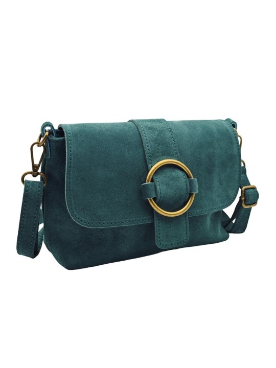 Soleil Chic Sac bandouliere cuir Anneau Besace Nubuck Canard