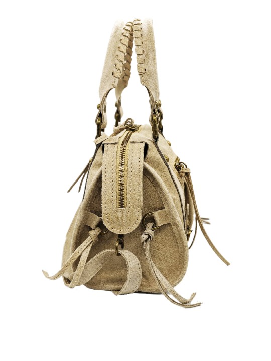 Soleil Chic Petit Sac Cuir Daisy Beige