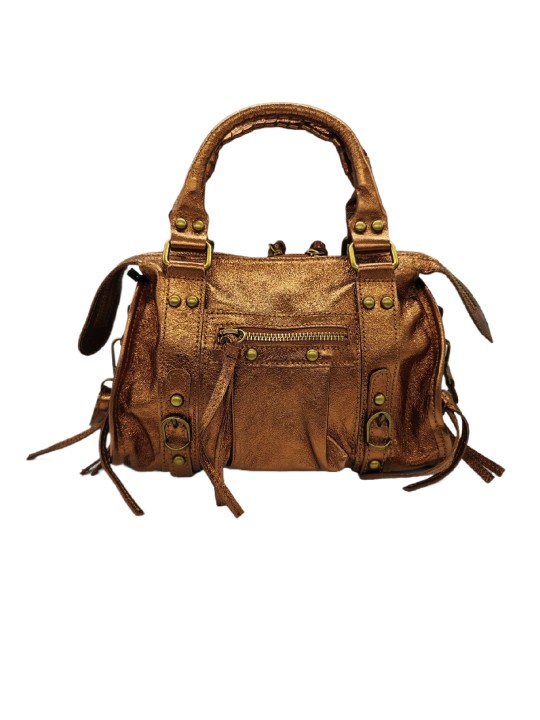Soleil Chic Petit Sac Cuir Daisy Camel Irise