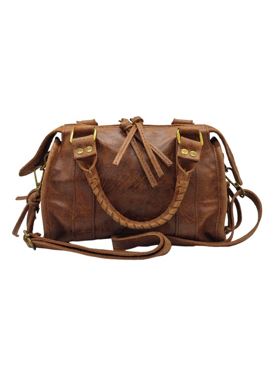 Soleil Chic Petit Sac Cuir Daisy Cognac