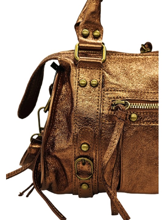 Soleil Chic Petit Sac Cuir Daisy Camel Irise