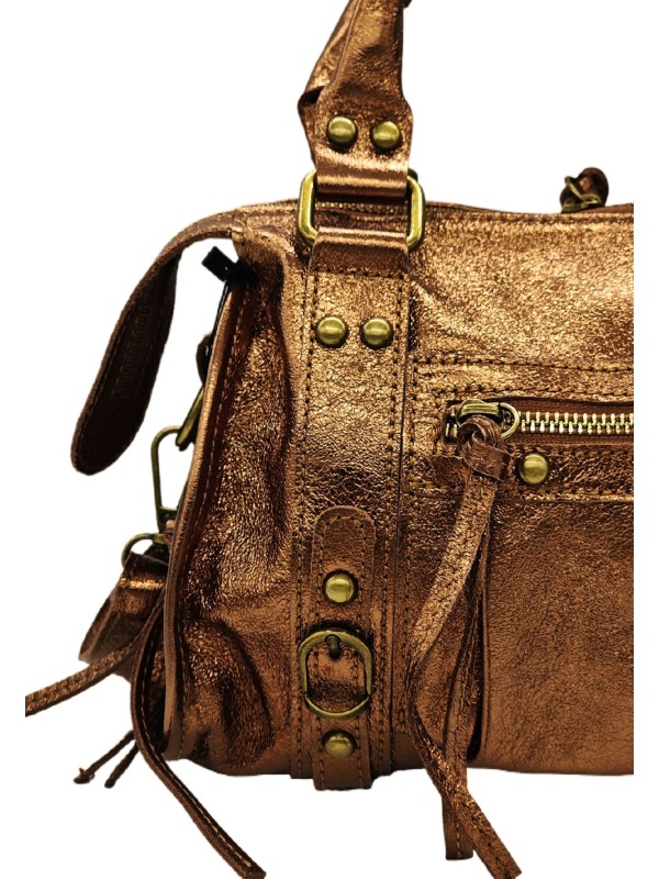 Soleil Chic Petit Sac Cuir Daisy Camel Irise