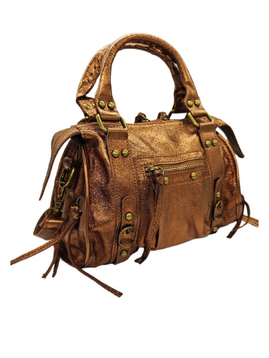 Soleil Chic Petit Sac Cuir Daisy Camel Irise