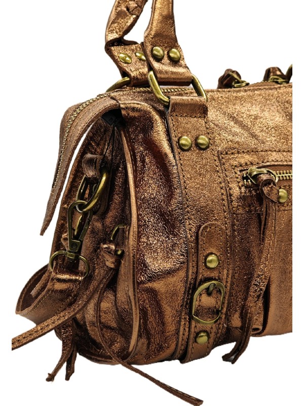Soleil Chic Petit Sac Cuir Daisy Camel Irise