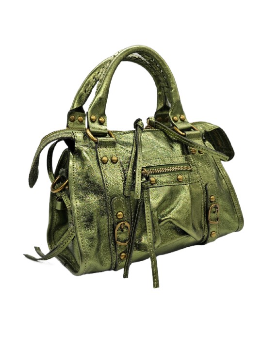 Soleil Chic Petit Sac Cuir Daisy Kaki Irise
