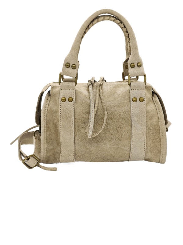 Soleil Chic Petit Sac Cuir Daisy Beige