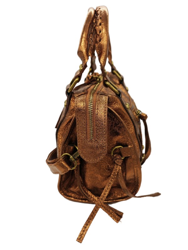 Soleil Chic Petit Sac Cuir Daisy Camel Irise