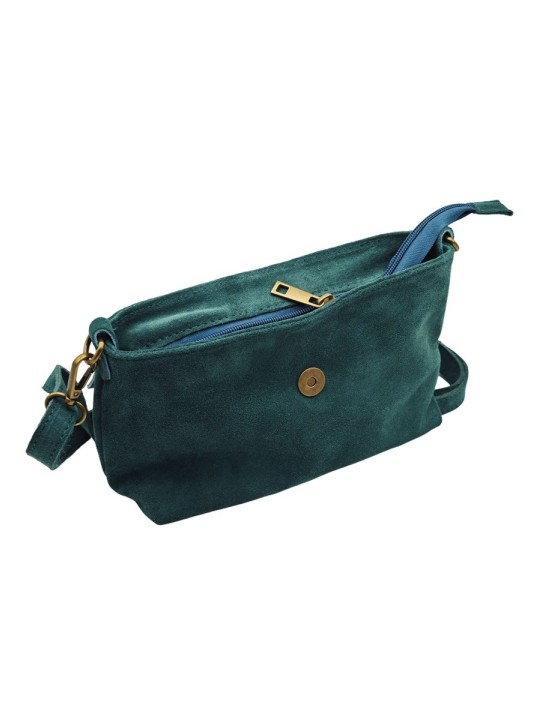 Soleil Chic Sac bandouliere cuir Anneau Besace Nubuck Canard