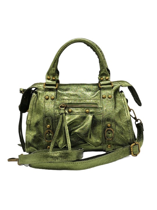 Soleil Chic Petit Sac Cuir Daisy Kaki Irise