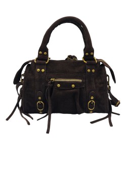 Soleil Chic Petit Sac Cuir Daisy Choco Daim