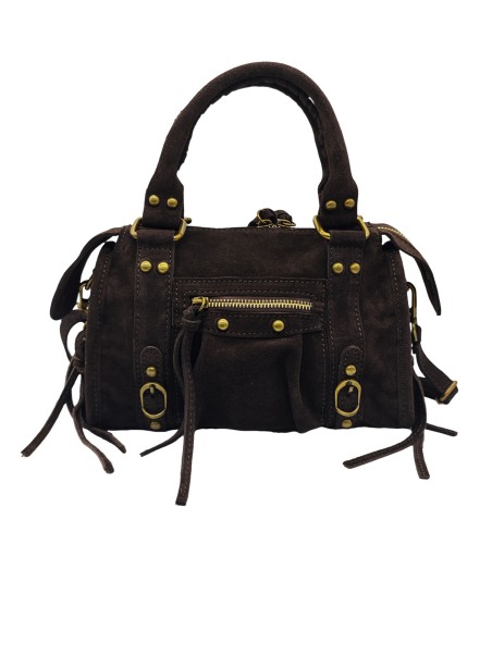 Soleil Chic Petit Sac Cuir Daisy Choco Daim