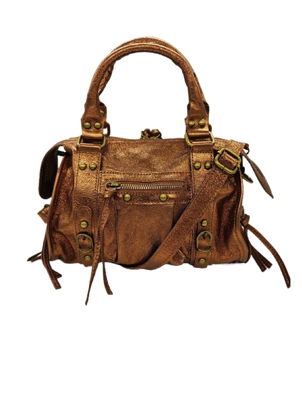 Soleil Chic Petit Sac Cuir Daisy Camel Irise