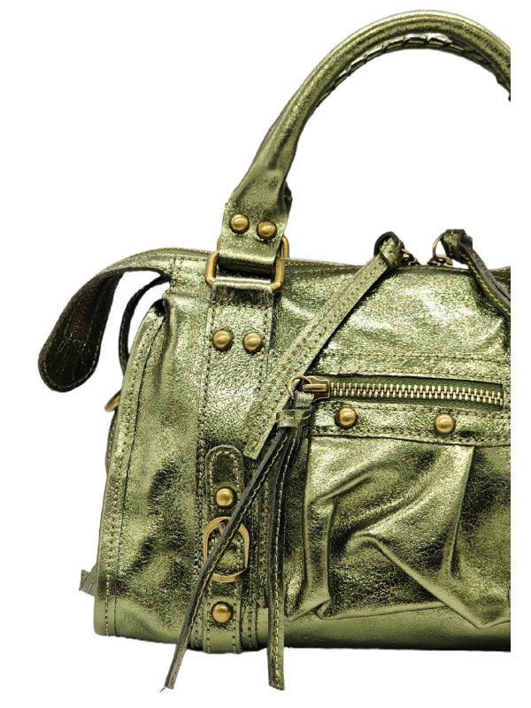 Soleil Chic Petit Sac Cuir Daisy Kaki Irise