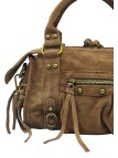 Soleil Chic Petit Sac Cuir Daisy Taupe Daim