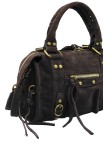 Soleil Chic Petit Sac Cuir Daisy Choco Daim