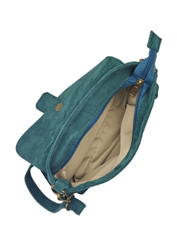 Soleil Chic Sac bandouliere cuir Anneau Besace Nubuck Canard