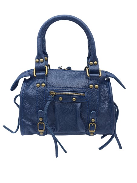 Soleil Chic Petit Sac Cuir Daisy Bleu Graine