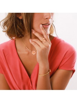 DAFNE bague ajustable duo de fleur Franck Herval