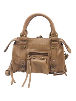 Soleil Chic Petit Sac Cuir Daisy Mocha Graine