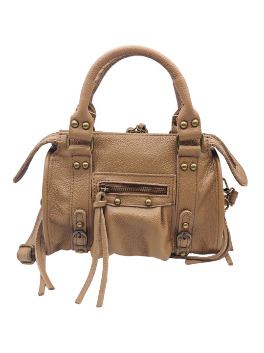 Soleil Chic Petit Sac Cuir Daisy Mocha Graine