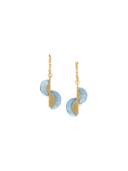 GWEN boucles d'oreilles crochets 2 demi-lune Franck Herval