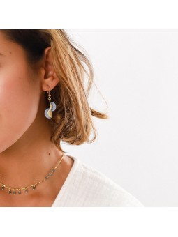 GWEN boucles d'oreilles crochets 2 demi-lune Franck Herval