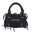Soleil Chic Petit Sac Cuir Daisy Black Daim