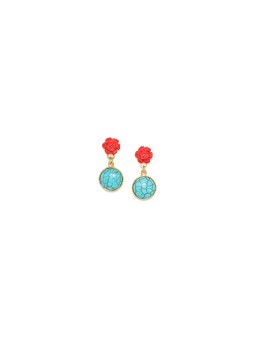 LOLITA boucles d'oreilles poussoir top pivoine Franck Herval