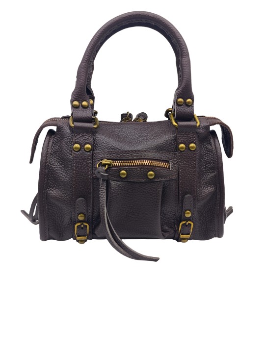 Soleil Chic Petit Sac Cuir Daisy Choco Graine