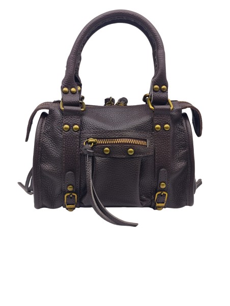 Soleil Chic Petit Sac Cuir Daisy Choco Graine