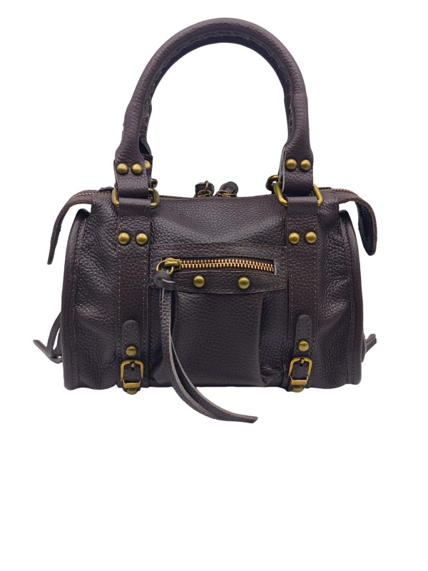 Soleil Chic Petit Sac Cuir Daisy Choco Graine