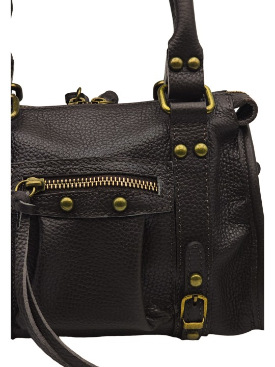Soleil Chic Petit Sac Cuir Daisy Choco Graine
