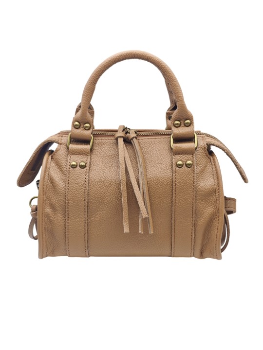 Soleil Chic Petit Sac Cuir Daisy Mocha Graine