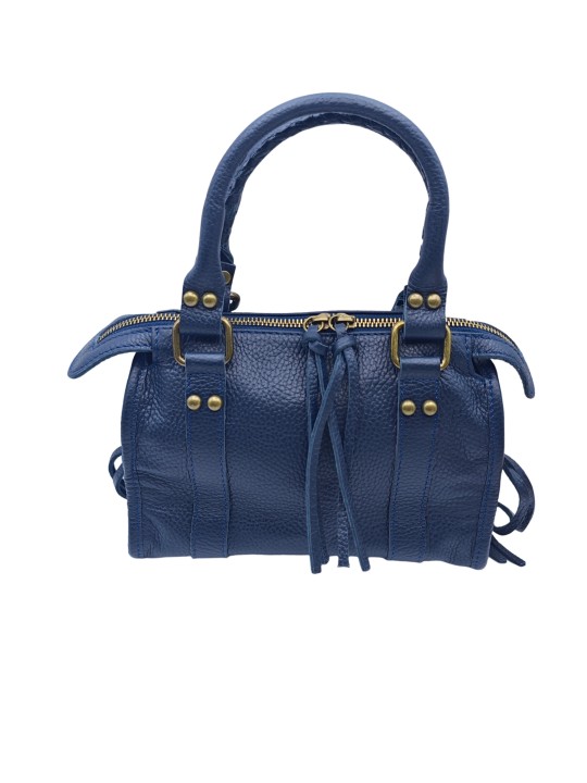 Soleil Chic Petit Sac Cuir Daisy Bleu Graine