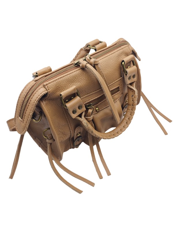 Soleil Chic Petit Sac Cuir Daisy Mocha Graine