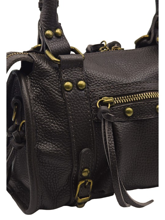 Soleil Chic Petit Sac Cuir Daisy Choco Graine