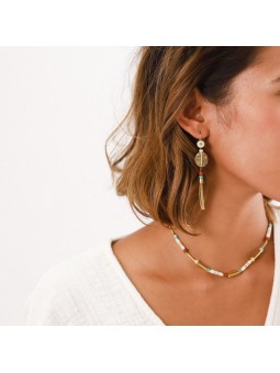 MADY boucles d'oreilles dormeuses pompon Franck Herval