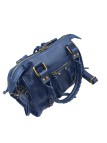 Soleil Chic Petit Sac Cuir Daisy Bleu Graine