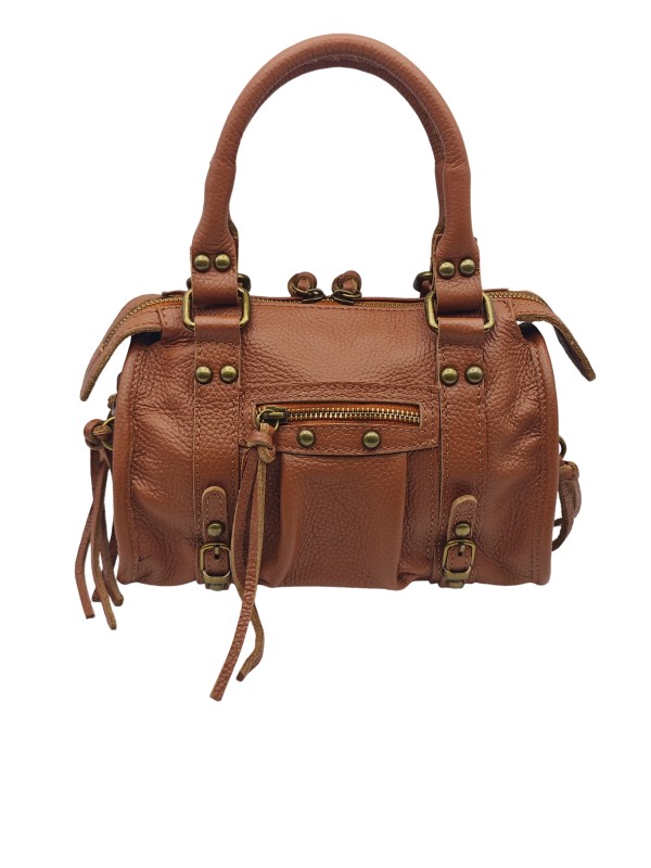 Soleil Chic Petit Sac Cuir Daisy Camel Graine