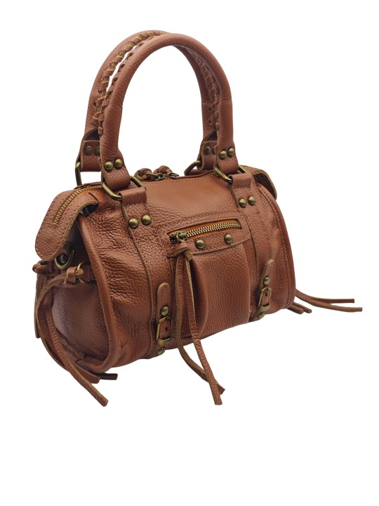 Soleil Chic Petit Sac Cuir Daisy Camel Graine